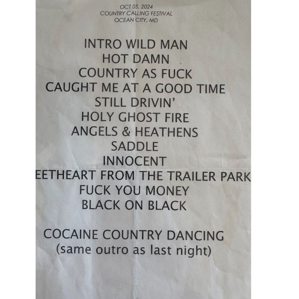 Paul Cauthen Song Set List from Country Calling 2024 Official Concert